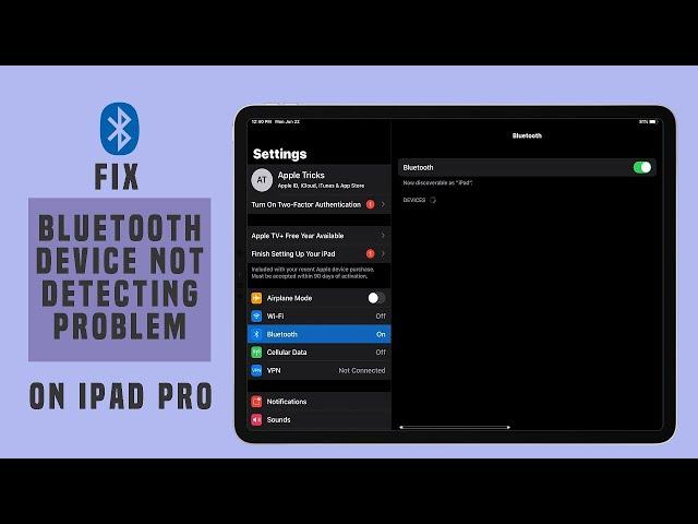 Bluetooth Device Not Detecting Problem Fix on iPad Pro | Solve iPad Not Finding Bluetooth Devices