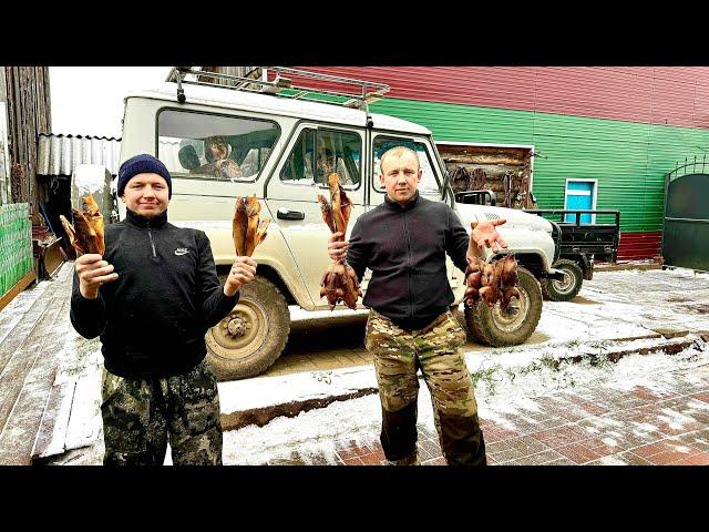 КОПЧЕНИЕ ДИКОЙ УТКИ И РЕЧНОЙ РЫБЫ. ГОТОВИМ КАРАКАТ К ПРОМЫСЛУ В ТАЙГЕ.