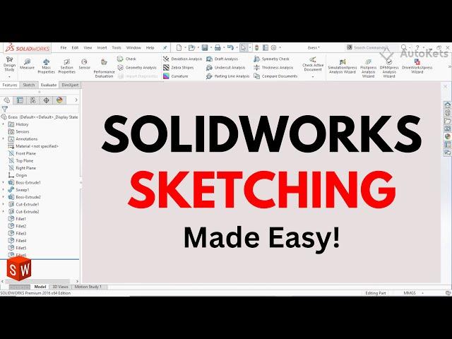 SolidWorks Sketching Made Easy!| SolidWorks Tutorial for Beginners