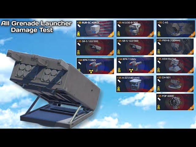 All Market Grenade Launcher Damage Test | Modern Warships