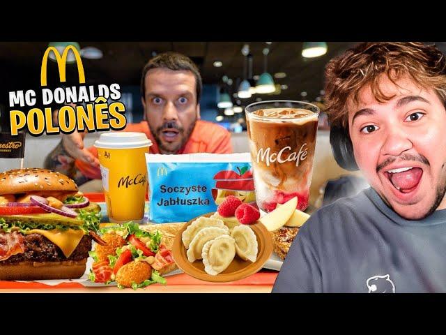 Provando COMIDAS POLONESAS no maior aeroporto da Polônia ️- React Brino