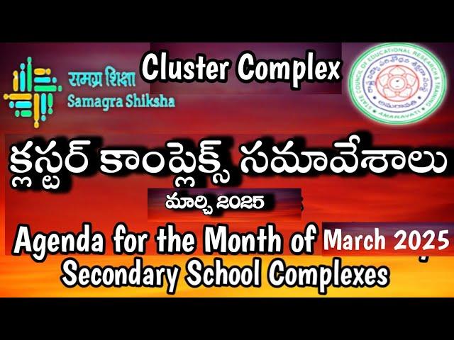 Cluster Complex Meeting/March 2025/Secondary/Agenda/Guidelines/Instructions