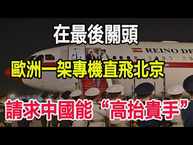 在最後關頭，歐洲一架專機直飛北京，請求中國能“高抬貴手”