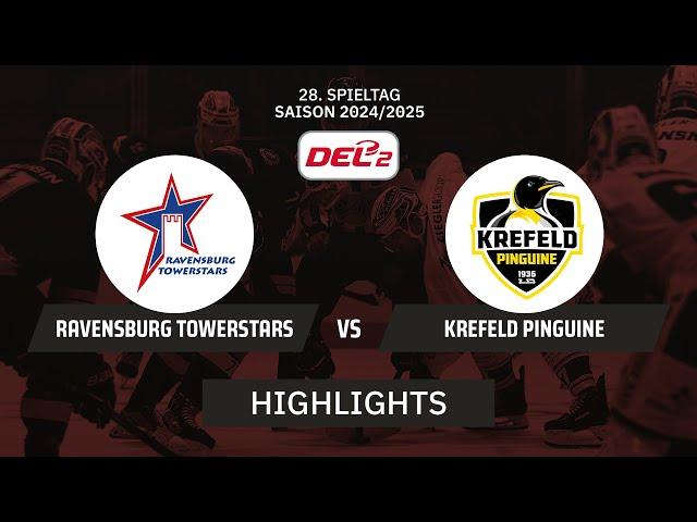 DEL2: Ravensburg Towerstars vs. Krefeld Pinguine I Highlights - 28. Spieltag | SDTV Eishockey