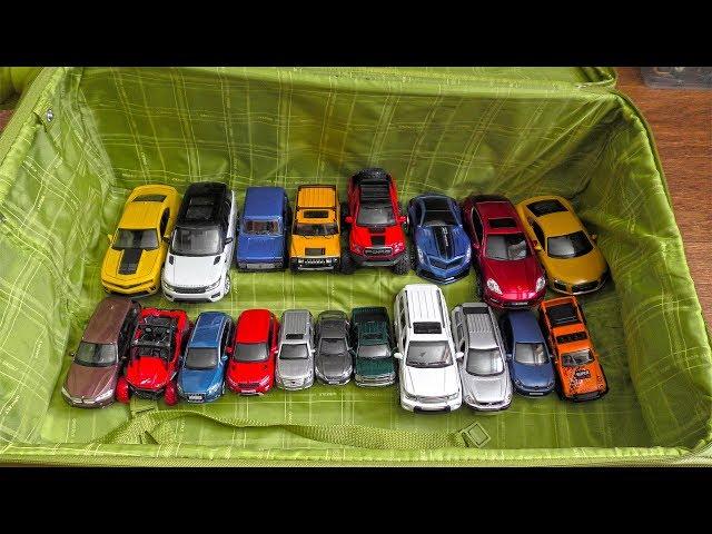 Various Toy Cars Inside the Suitcase