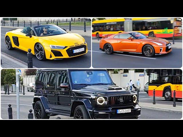 Car Spotting In Warsaw (part 2) Ferrari Testarossa, Maybach GLS, Audi R8, Nissan GT-R, ...,