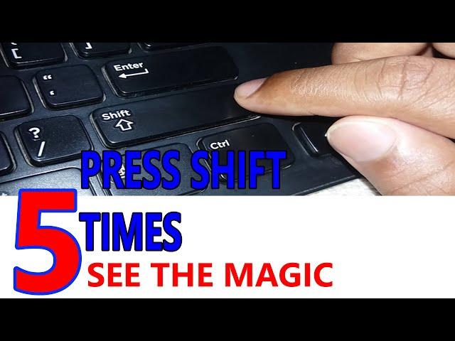 Press Shift Five Times - Full Explain In HINDI Infotech Gyan | C/O Tech