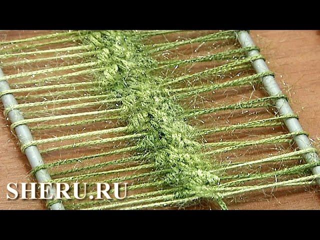 Hairpin Lace Tutorial  8 Ажурное вязание на вилке