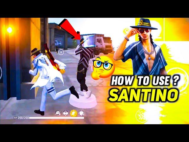 How To Use Santino Character? Santino Free Fire Character Ability Full Details | CS Rank