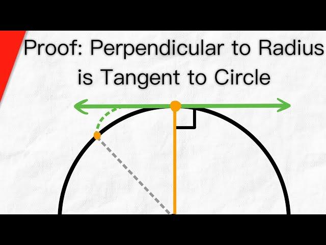 Proof: Perpendicular to Radius is Tangent to Circle | Geometry