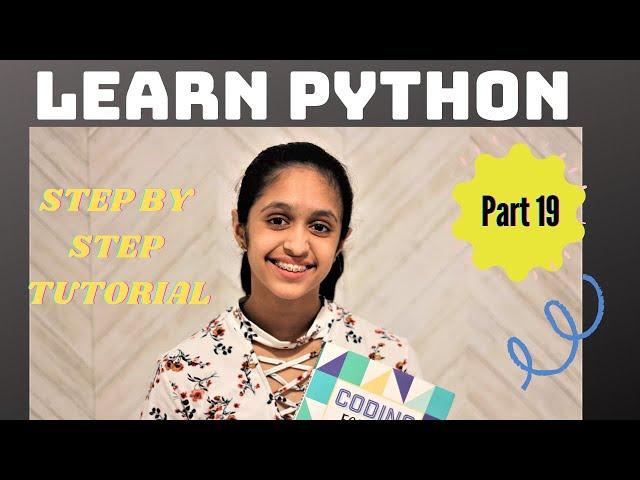 Coding in Python Part 19