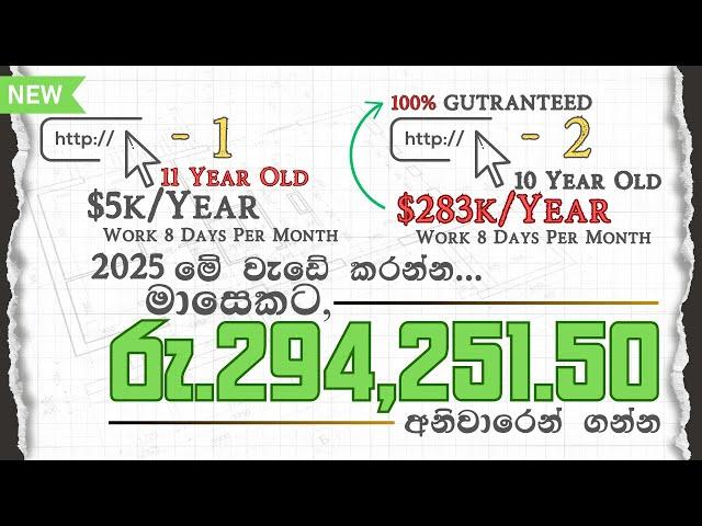 How to Make +$1000/Month Passive Income from Blogging in 2025 | මාසෙකට දවස් 8 යි ! Make Money Online