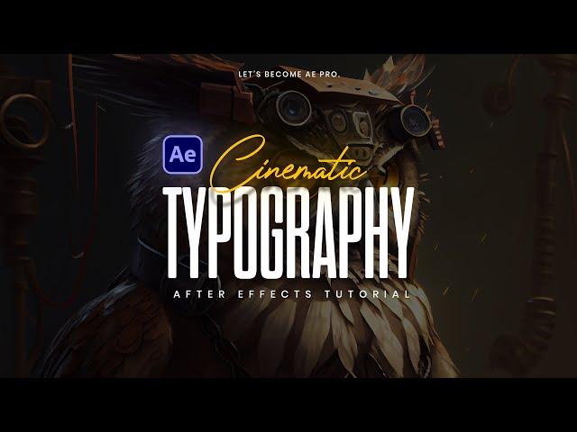 PRO Typography Text Animation in After Effects - Full Tutorial