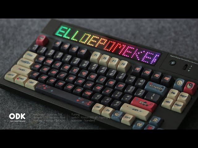 보급형 사이버 보드 같은 픽셀 스크린 키보드  |  EPOMAKER Dynatab 75X | KEYTOK KDA Y2K Keycap