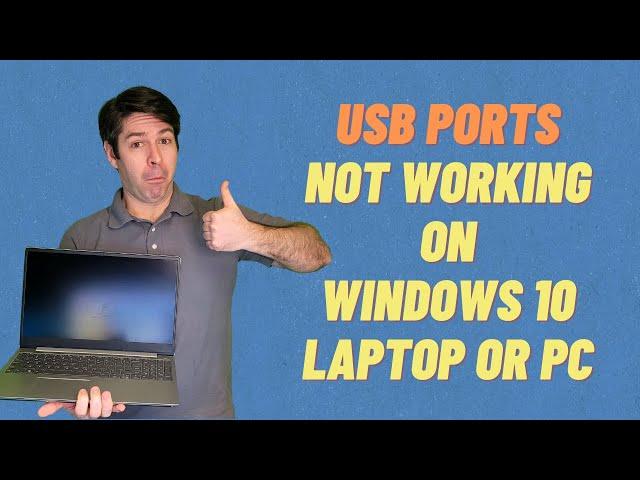 USB Ports Not Working on Laptop or PC - Windows 10 - Quick Fix!