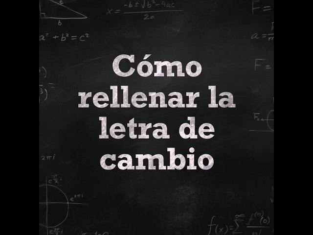 9. Cómo rellenar la letra de cambio. Ejemplo modelo español