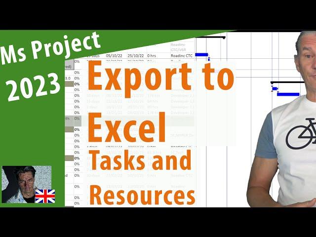 Ms Project 2023 ●   Export Ms Project Data to Excel ● Tasks and Resources