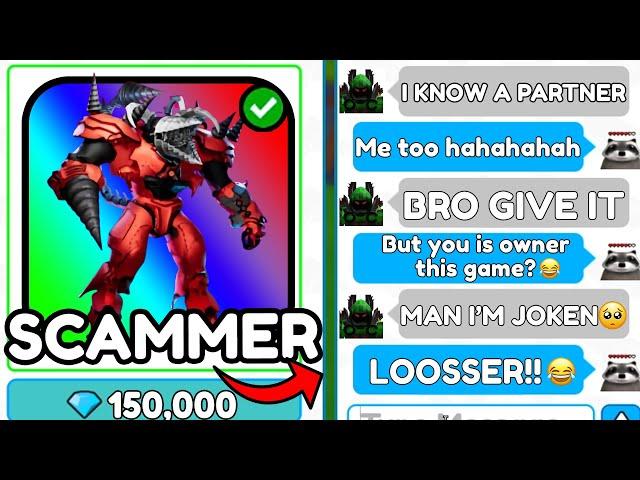 I SCAMMED a SCAMMER & BOUGHT UPGRADED TITAN DRILLDRAGON FOR 1K GEMS - Toilet Tower Defense