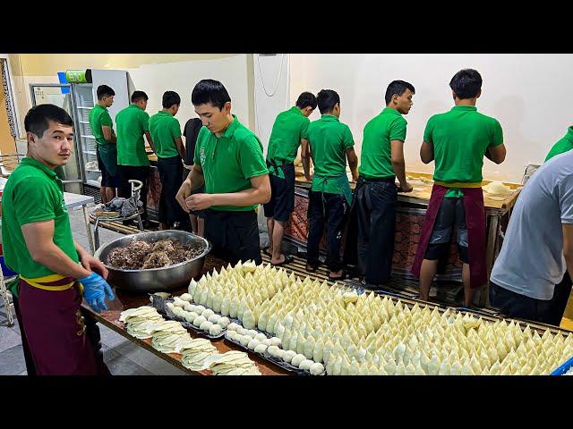 The BEST STREET FOODS. Uzbek GIANT FOOD FACTORY. The LARGEST SAMOSA Centers.