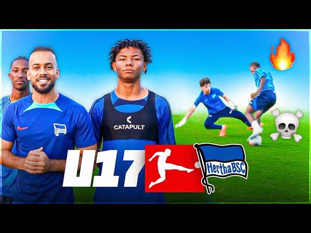 WIE GUT IST EIN U 17 BUNDESLIGA SPIELER WIRKLICH?! Fußball Challenge GEGEN HERTHA TALENTE