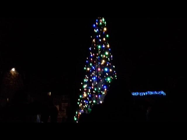 Christmas lights switch on at frostley