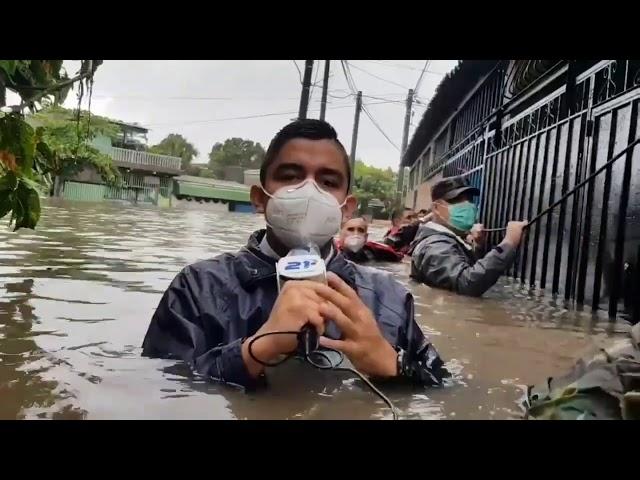 Inundaciones En El salvador por fuertes lluvias debido a tormenta amanda, deja  desastresINEDITO