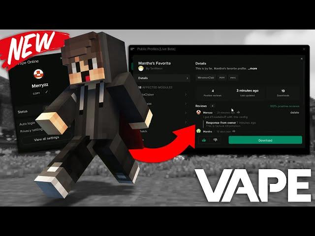 NEW VAPE V4 UPDATE* | Online Configs & Friends (Vape V4.14)