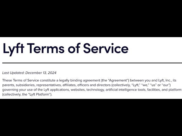 LYFT DRIVERS you have to OPT OUT of Lyft’s December 13,2024 Terms of Service update, ARBITRATION