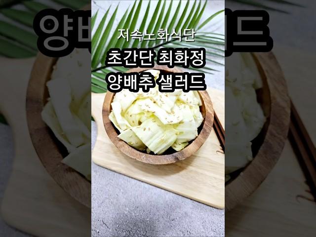 저속노화식단 최화정 양배추 들기름 샐러드 레시피 #양배추샐러드 #저속노화식단 #양배추들기름샐러드