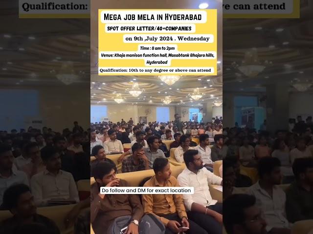 Mega job mela in Hyderabad on 9th July 2024 #megajobfair #jobsinhyd @gdpjobs