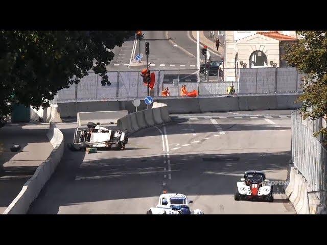 OK Mobil 1 Legend Car Cuppen 2018. Race 1 Copenhagen Historic Grand Prix. Big Crash Rolls Red Flag