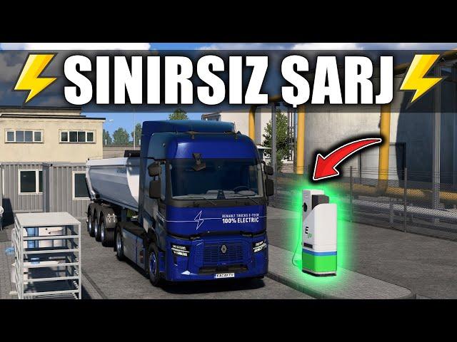 ELEKTRİKLİ RENAULT E-TECH T SINIRSIZ ŞARJ TAKTİĞİ !! BİTMEYEN ELEKTRİK | MODSUZ | ETS 2 | TRUCKERSMP