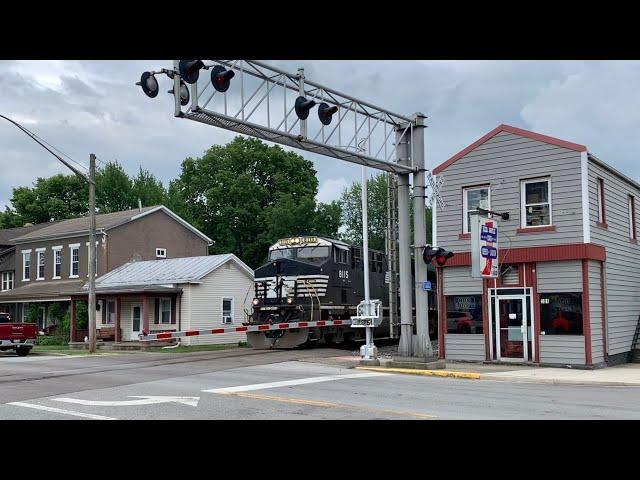 House Next To Mainline Railroad In Eaton Ohio!  How Could You Sleep Here?!  Trains Between Buildings