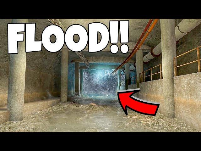 Surviving a HUGE FLOOD deep underground!! Infra!