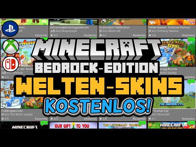 KOSTENLOSE Welten & Skins im Minecraft Store/Marketplace  Minecraft Bedrock Edition