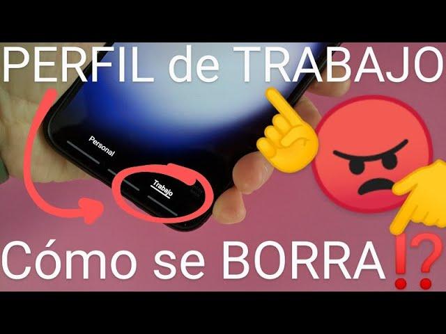  Como ELIMINAR o QUITAR el PERFIL de TRABAJO de MI CELULAR ANDROID FÁCIL y RÁPIDO 2024