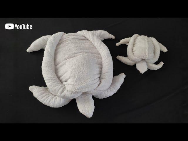 Towel animal - TURTLE | Towel art folding