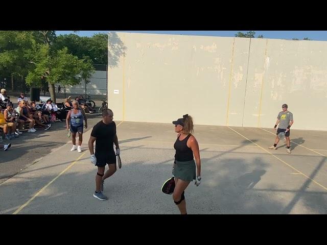 PFA paddleball tournament-semifinals Charlene & Willie vs Anita & Shawn