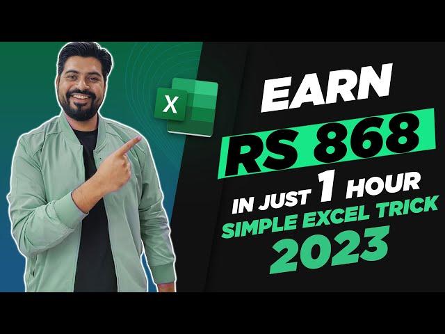#1 Excel trick to earn Rs. 868 in just 1 hour (Picture to Excel) 
