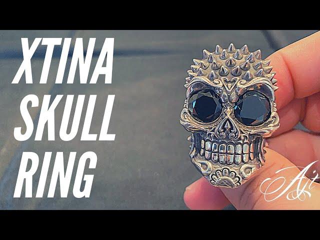 XTINA Silver Skull Ring | Tommy Lee Motley Crue | AJT Jewellery