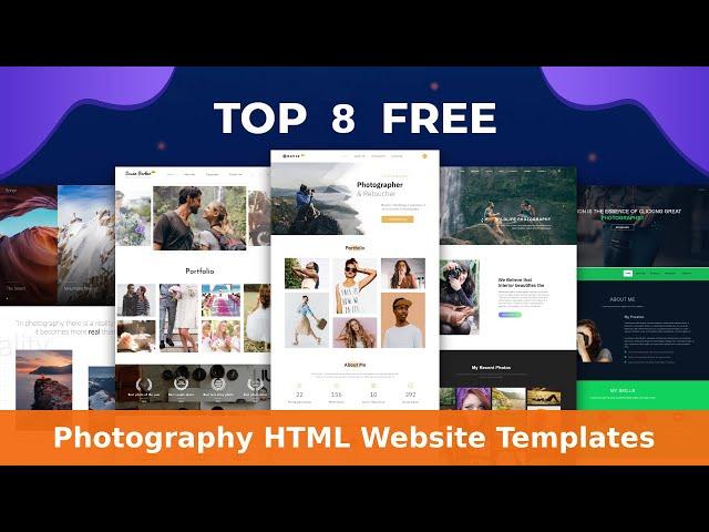 Top 8 Free Photography HTML Website Templates | Free Photography Responsive Templates | Wpshopmart