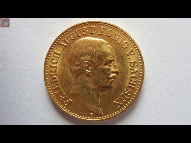 15 - Sachsen - 20 Mark 1905 E Friedrich August III. - Seltene Goldmünze