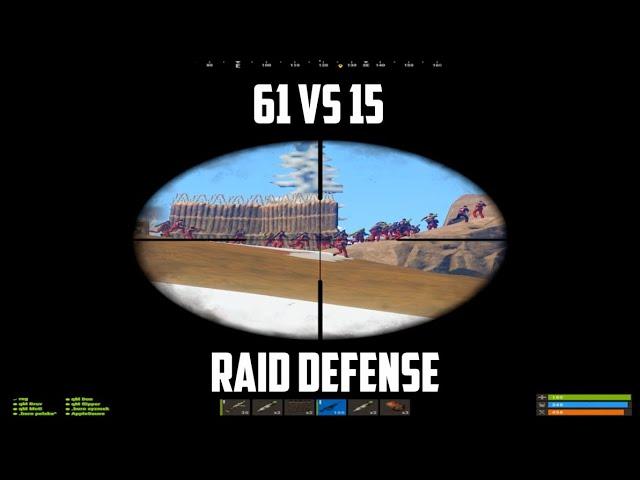 THE BIGGEST RAID DEFENSE IN RUST HISTORY | 61v15 | 300 ROCKETS