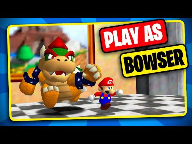 Super Mario 64, but play as Bowser?! - Custom moveset and Bowser Jr. too!