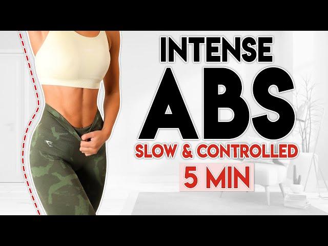 ABS in 14 Days (slow & controlled + lose fat) | 5 minute Workout