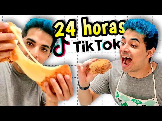 24 HORAS SÓ COMENDO COMIDA DO TIKTOK