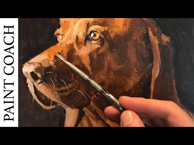 Oil Painting Techniques | How I break down a PET PORTRAIT step by step
