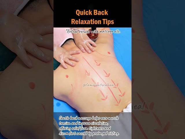 Quick Back Relaxation Tips #backmassage #backpainrelief #holistichealth  #naturalhealing