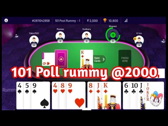 101 Poll Rummy || 2000 in Win 10800  || PP Rummy