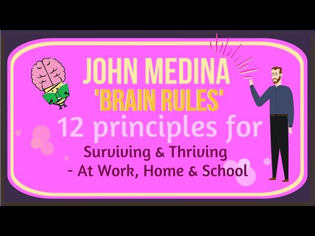 Brain Rules - 12 Principles for Surviving and Thriving By John Medina: Animated Summary